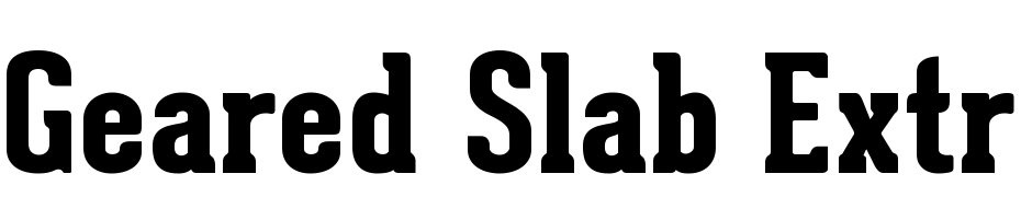 Geared Slab Extrabold Yazı tipi ücretsiz indir